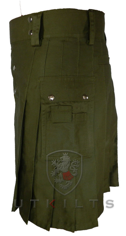 Utility Kilt – GlenTorin, Olive Green