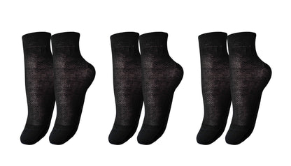 tittimitti® 100% Organic Mercerized Cotton "Filo di Scozia" Women's Socks.  3-Pack. Made in Italy.