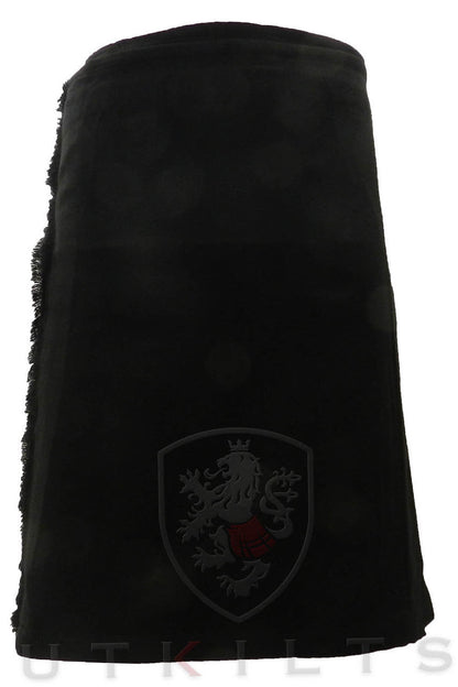Traditional Kilt - Lochmore, Solid Black Acrylic