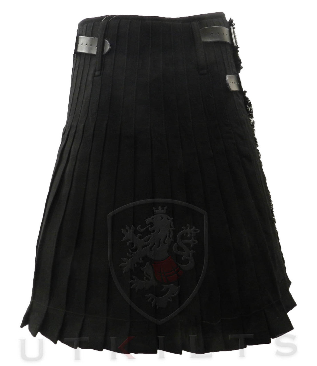 Traditional Kilt - Lochmore, Solid Black Acrylic