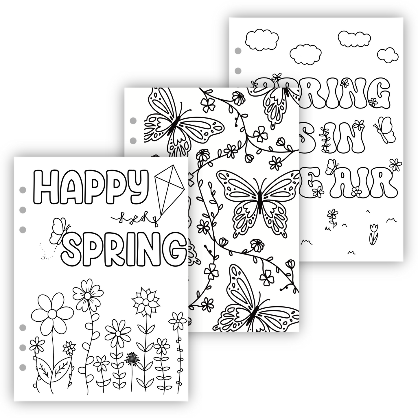Spring Themed Coloring Pages