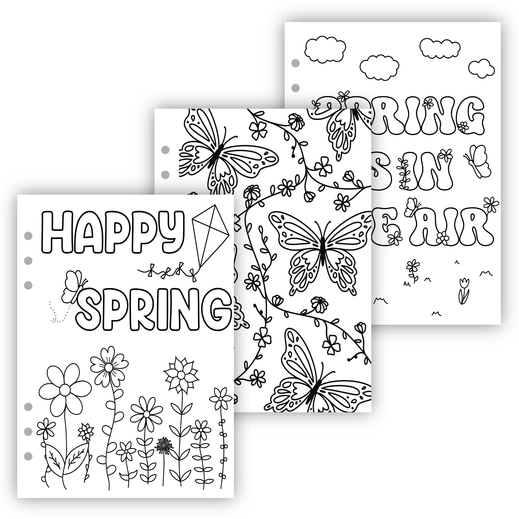Spring Themed Coloring Pages