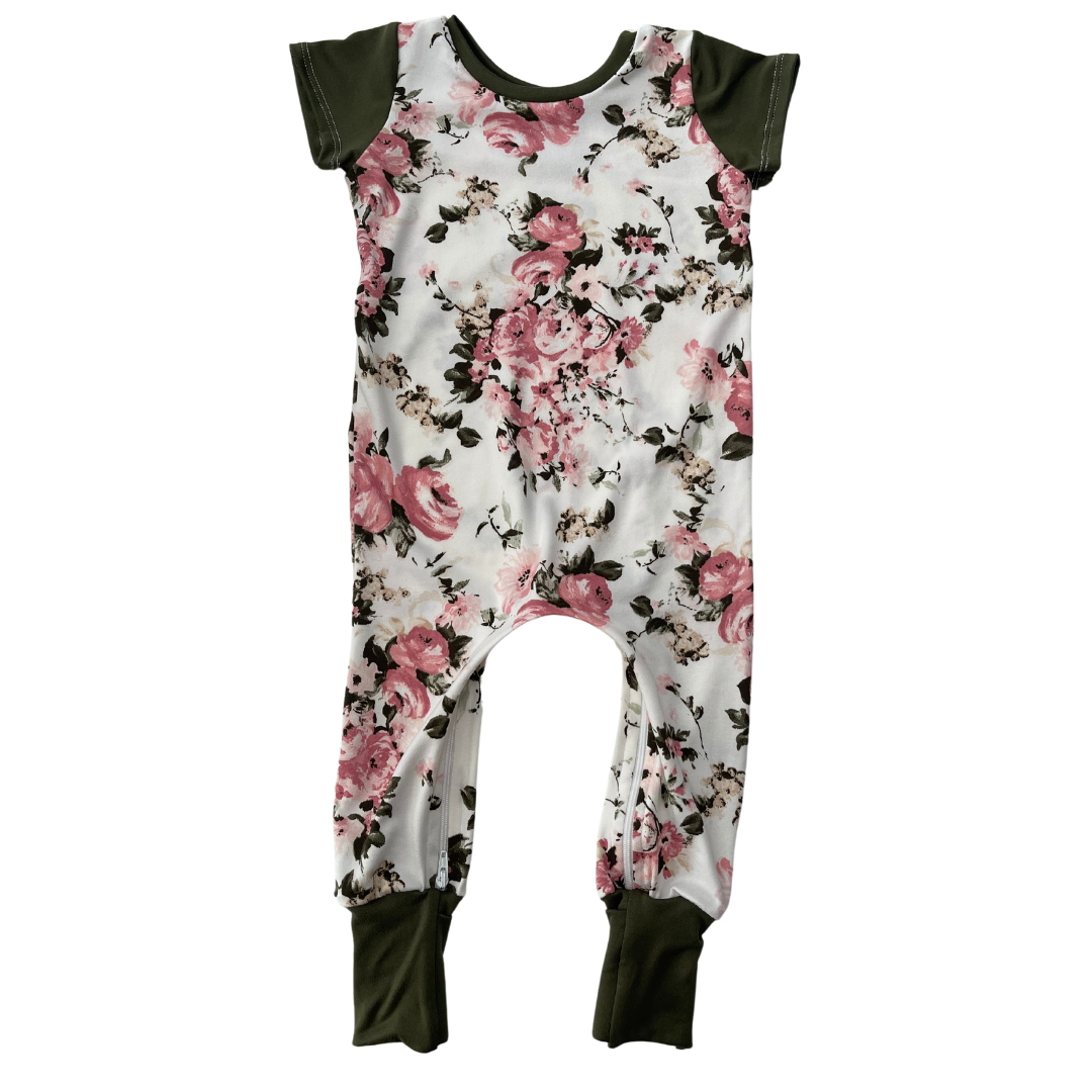 Spring Floral Zip Romper
