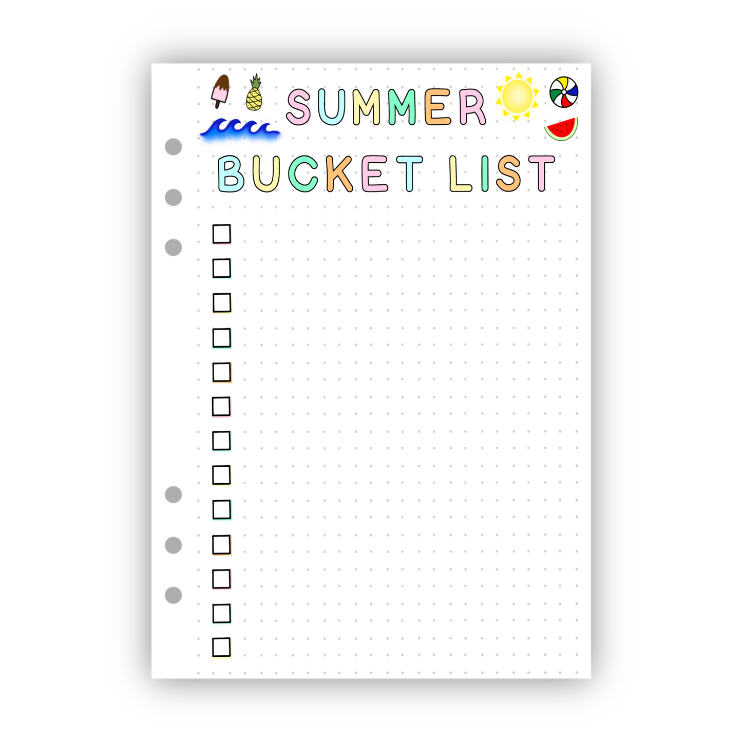 Summer Bucket List