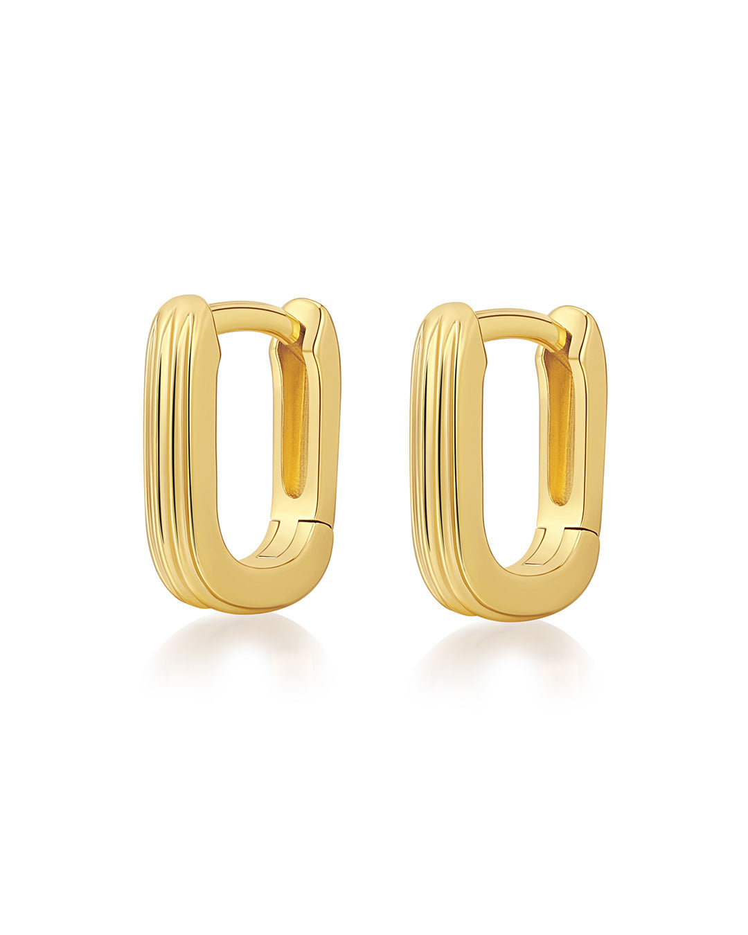 Mini Ridged Chain Link Huggies