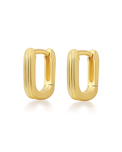 Mini Ridged Chain Link Huggies