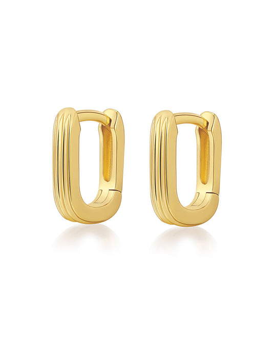 Mini Ridged Chain Link Huggies