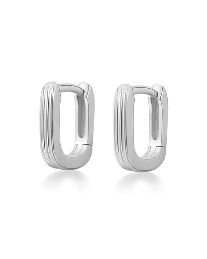 Mini Ridged Chain Link Huggies