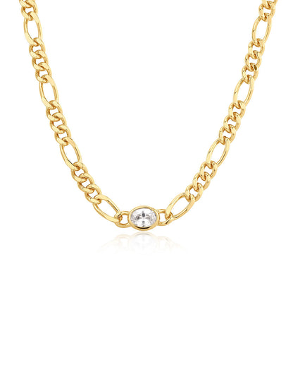 The Oval Bezel Chain Necklace