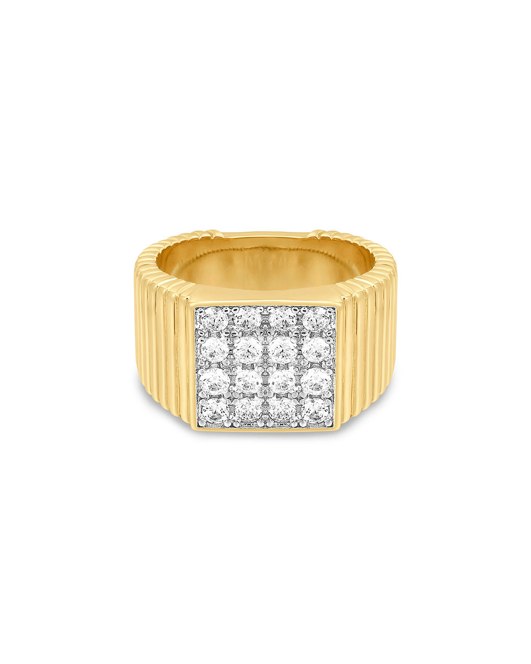 The Pave Square Signet Ring
