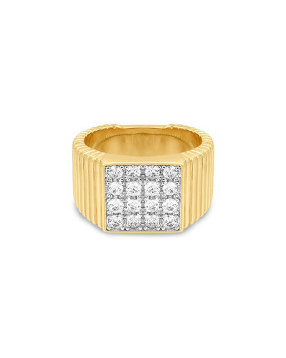 The Pave Square Signet Ring