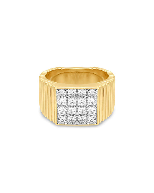 The Pave Square Signet Ring