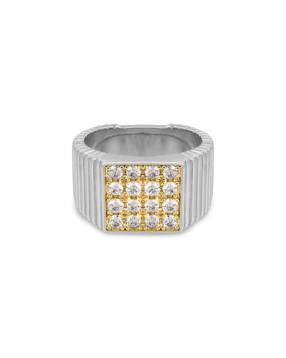 The Pave Square Signet Ring