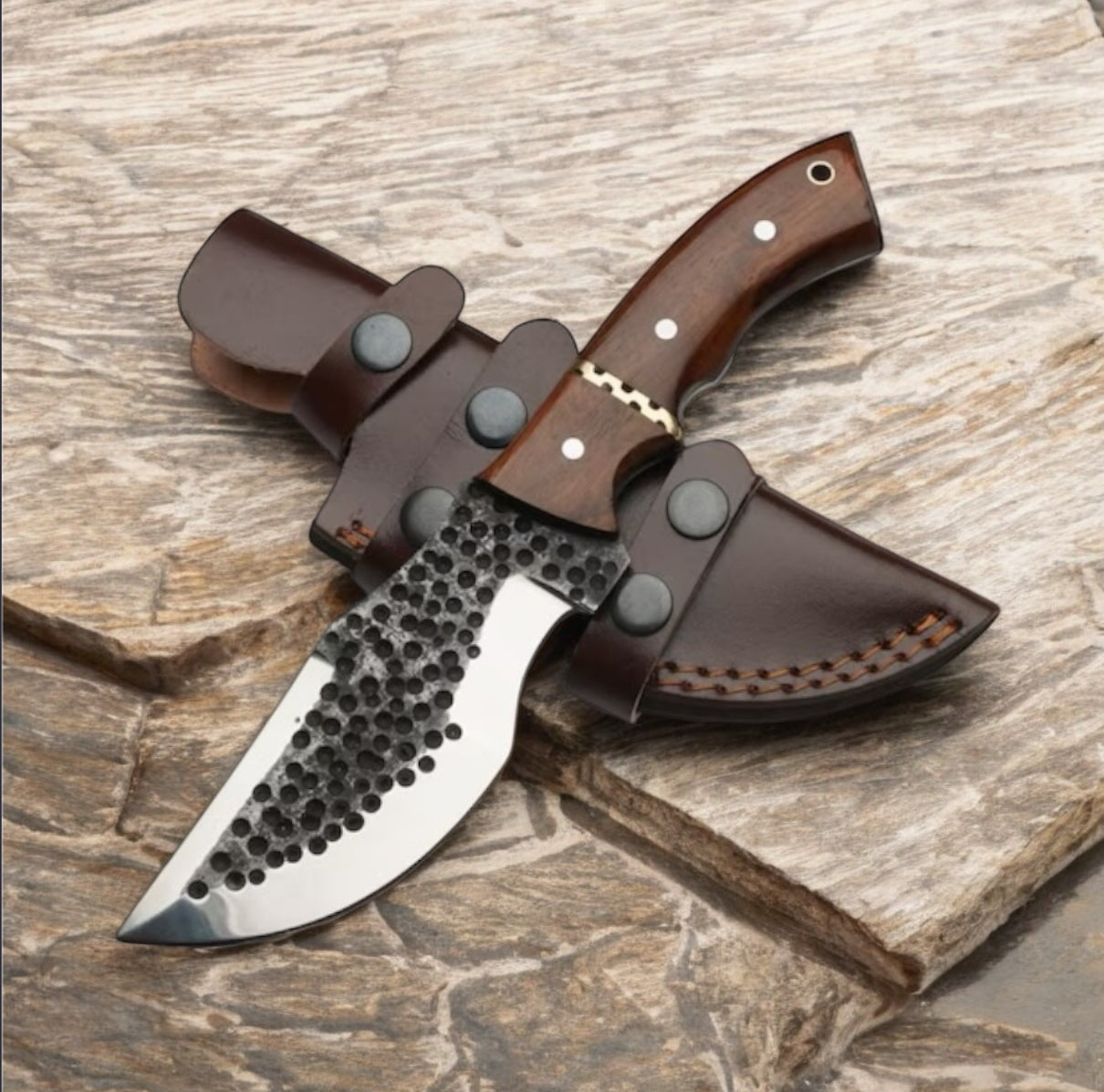 Tom Brown Tracker - D2 Steel Blade with Rosewood & Brass Handle, 10" Overall Length