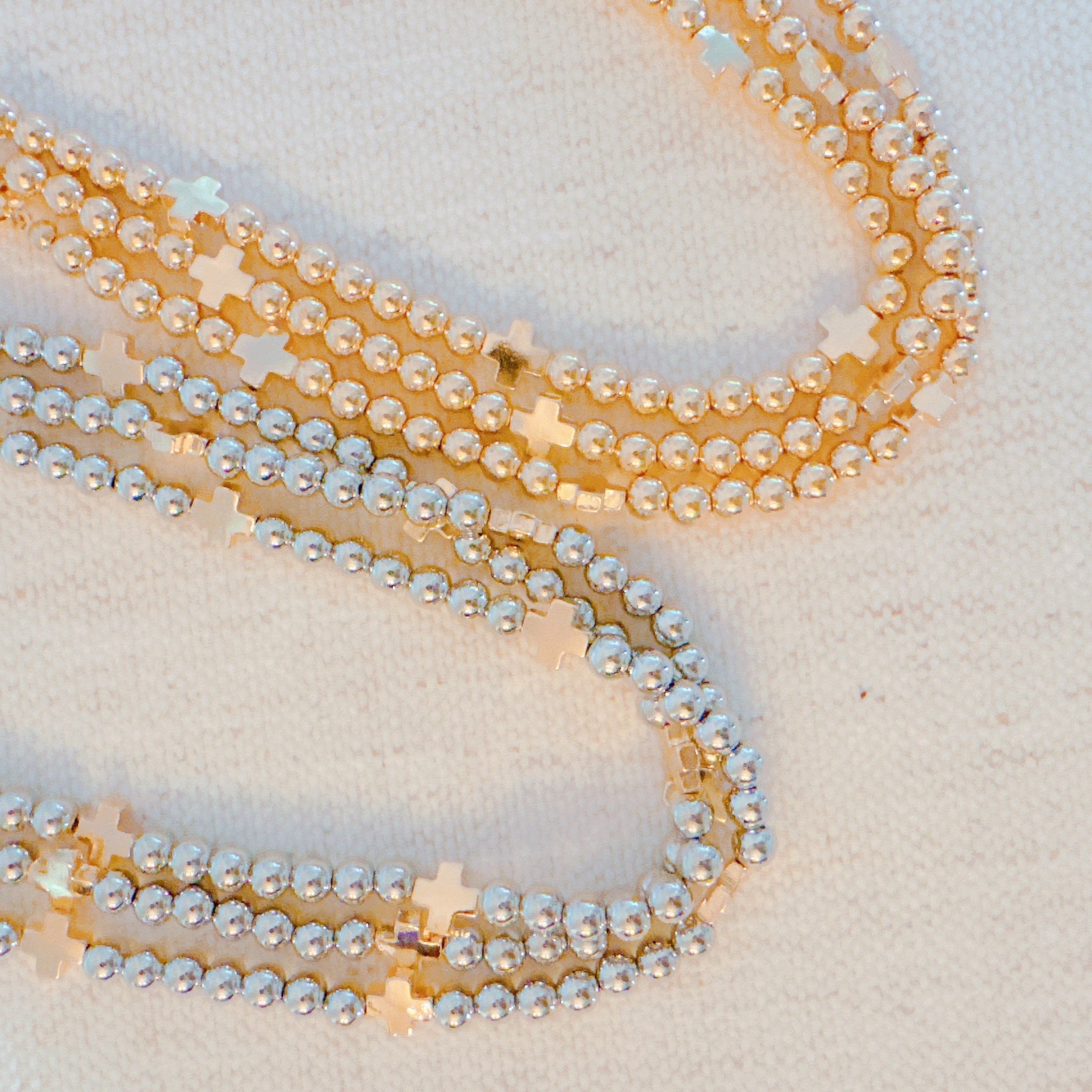 Triple Layers Of Blessings Cross Necklace