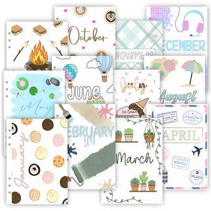 Premade Bullet Journal Spreads | 2026 Full Year