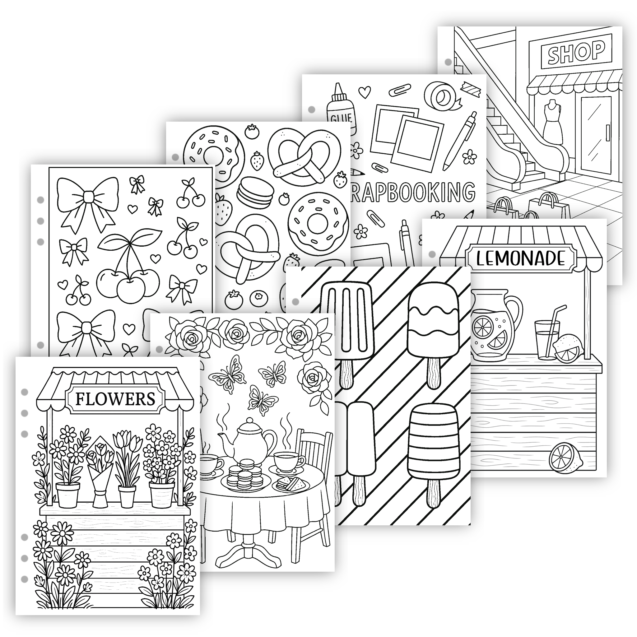 Monthly Themed Coloring Pages