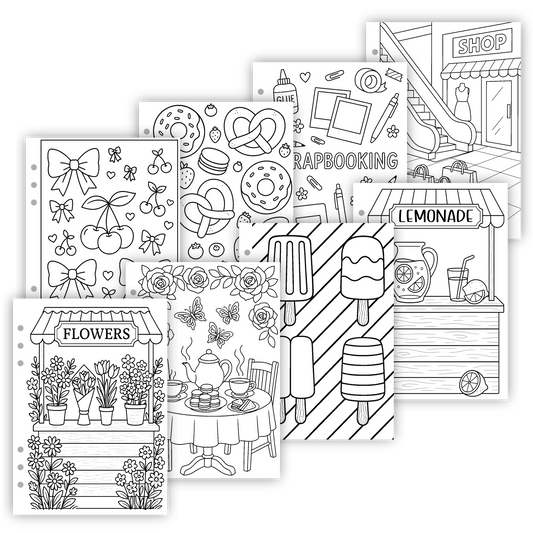Monthly Themed Coloring Pages