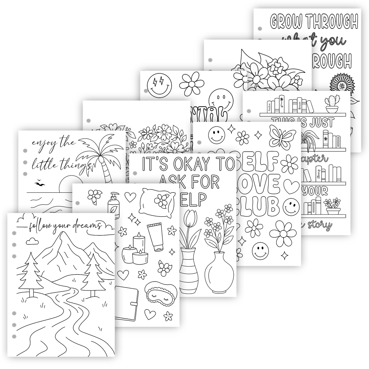 Mental Health Themed Coloring Pages