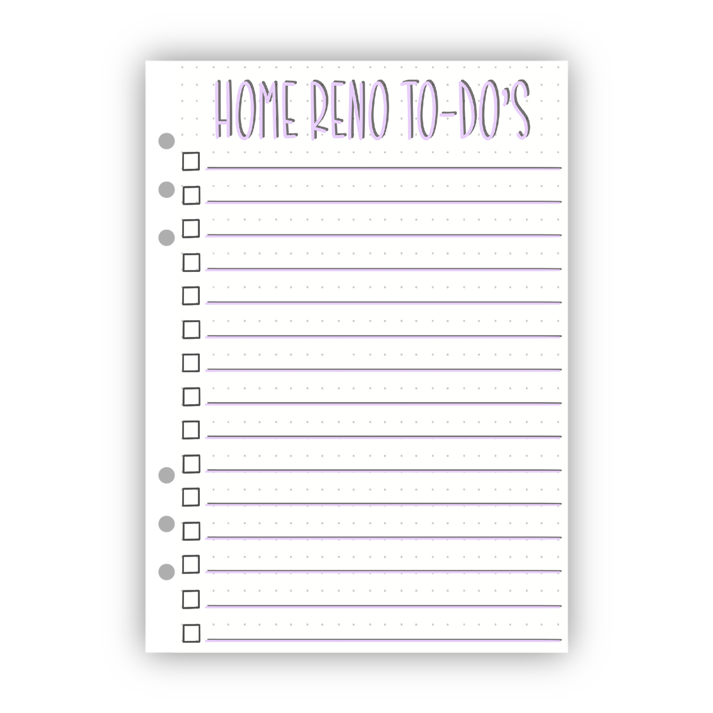 Home Reno To-Do's