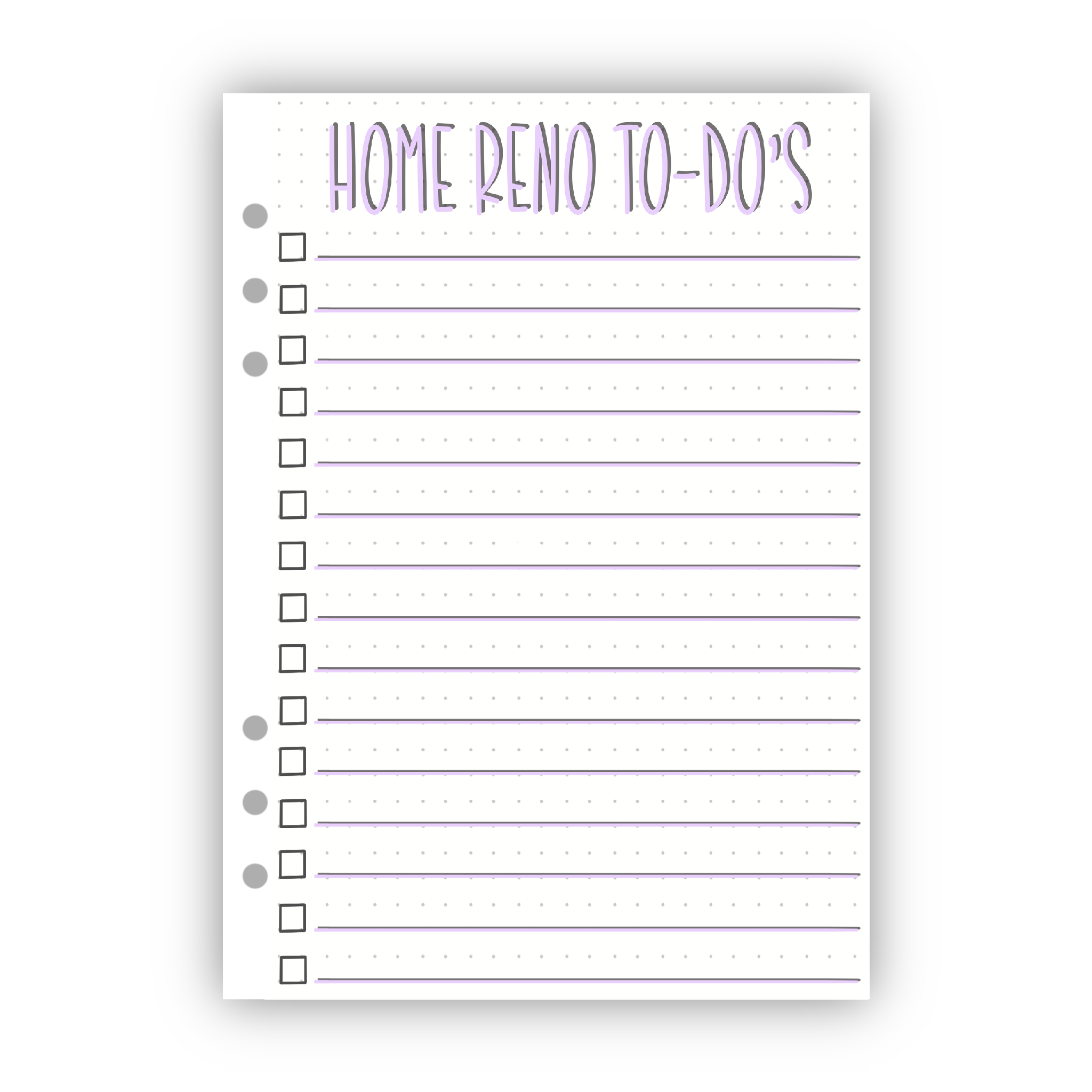 Home Reno To-Do's