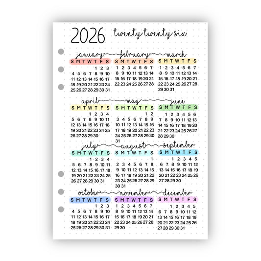 2026 Calendar