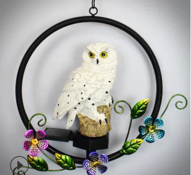 Enchanted Garden Solar Owl Light