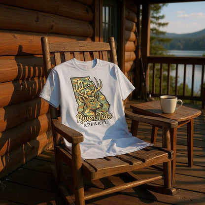 Georgia Vintage Camo Buck Tee Shirt