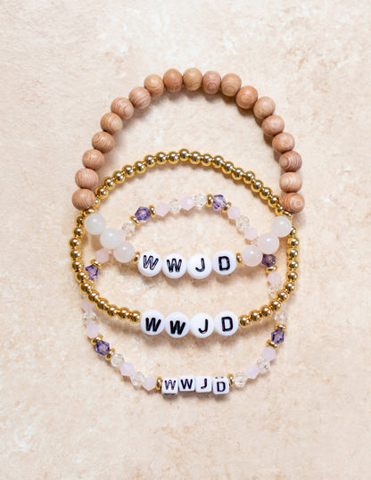 WWJD Gold Letter Bracelet