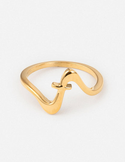 Wavy Cross Ring