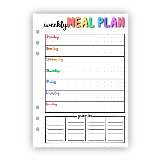 Weekly Meal Plan Tracker