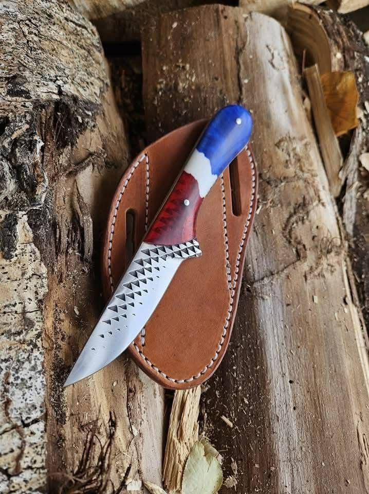 Handcrafted Western Knives USA – Rasp Tool Blade & Epoxy Resin Handle