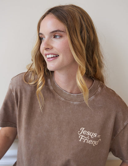 What a Friend in Jesus Brown Unisex Tee