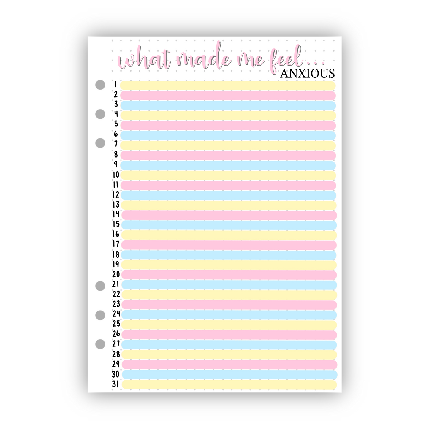 What Made Me Feel... Tracker