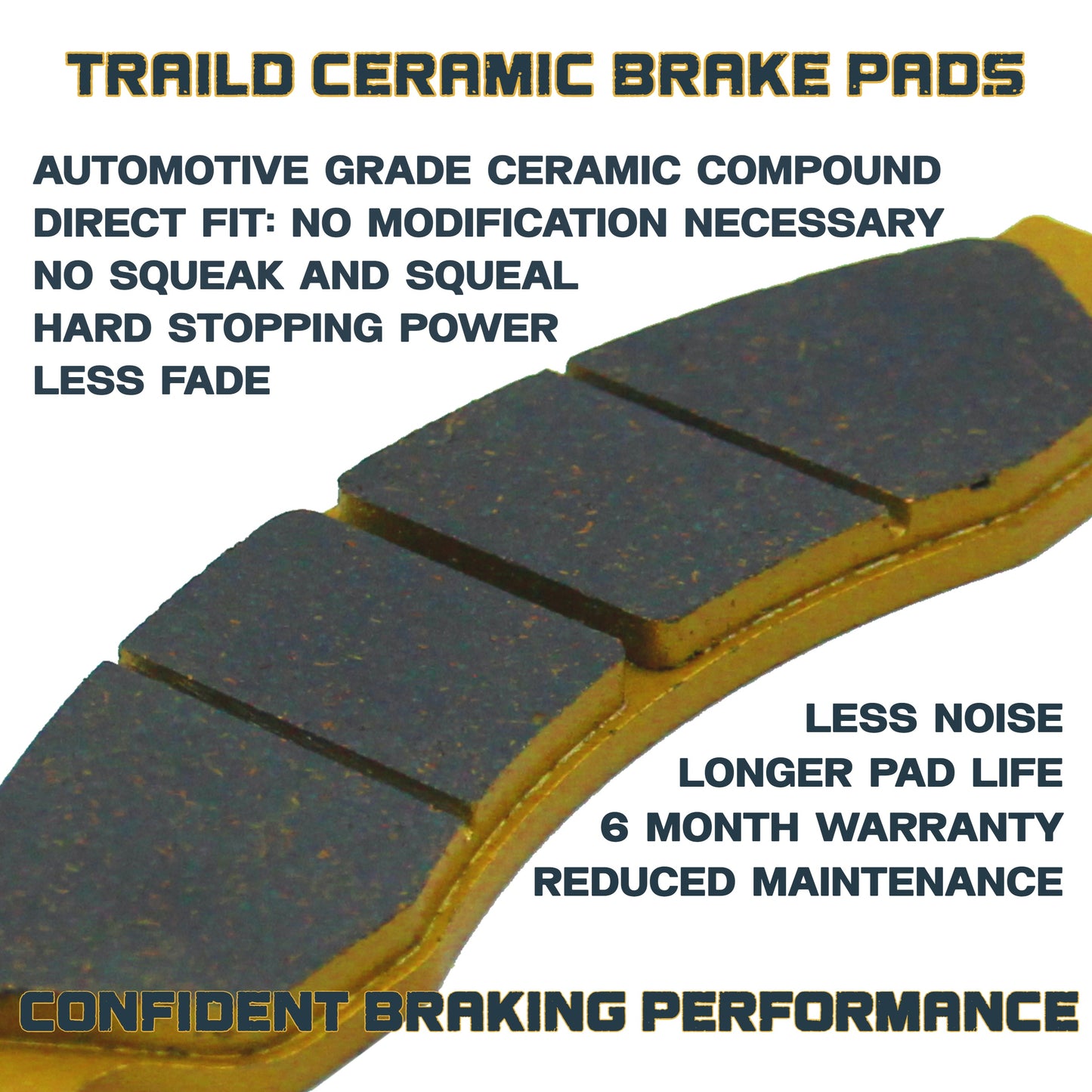 Can-Am Defender MAX HD7 HD8 HD9 HD10 6x6 & PRO 2017-2025 Ceramic Brake Pad Set