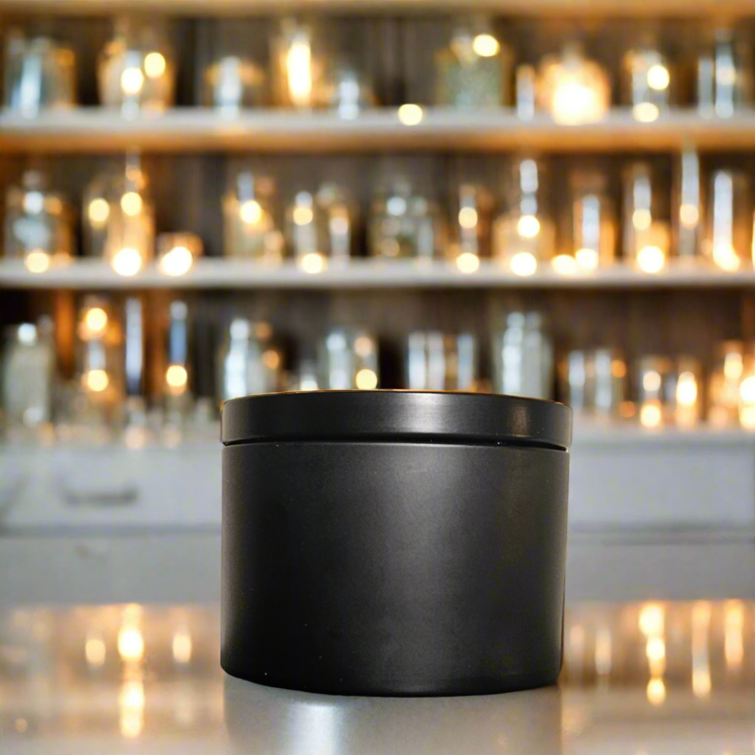 Whimsy Spellfire Sleek Soy Tin Candle - Amber Luxury