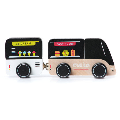 Wise Elk/Cubika Wooden toy - Food truck