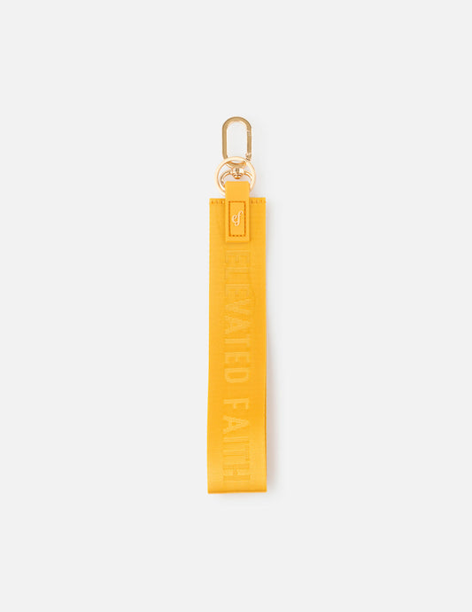 Yellow Oversized Logo Keychain