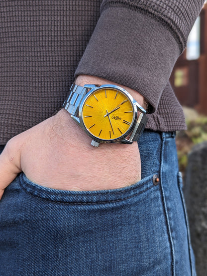 Yellow Sunburst Watch
