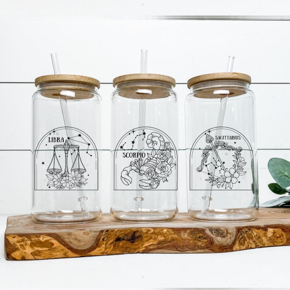 Zodiac Constellation Glass Cup