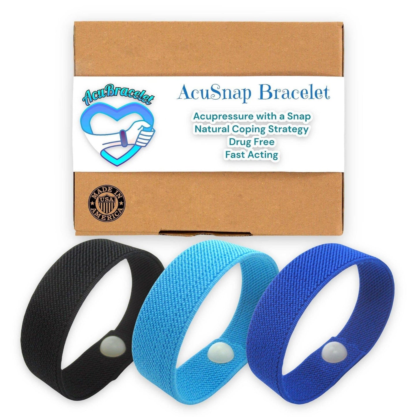 Rubber Band Snap Bracelet – Mindfulness and Stress Relief – 1/3 Pack