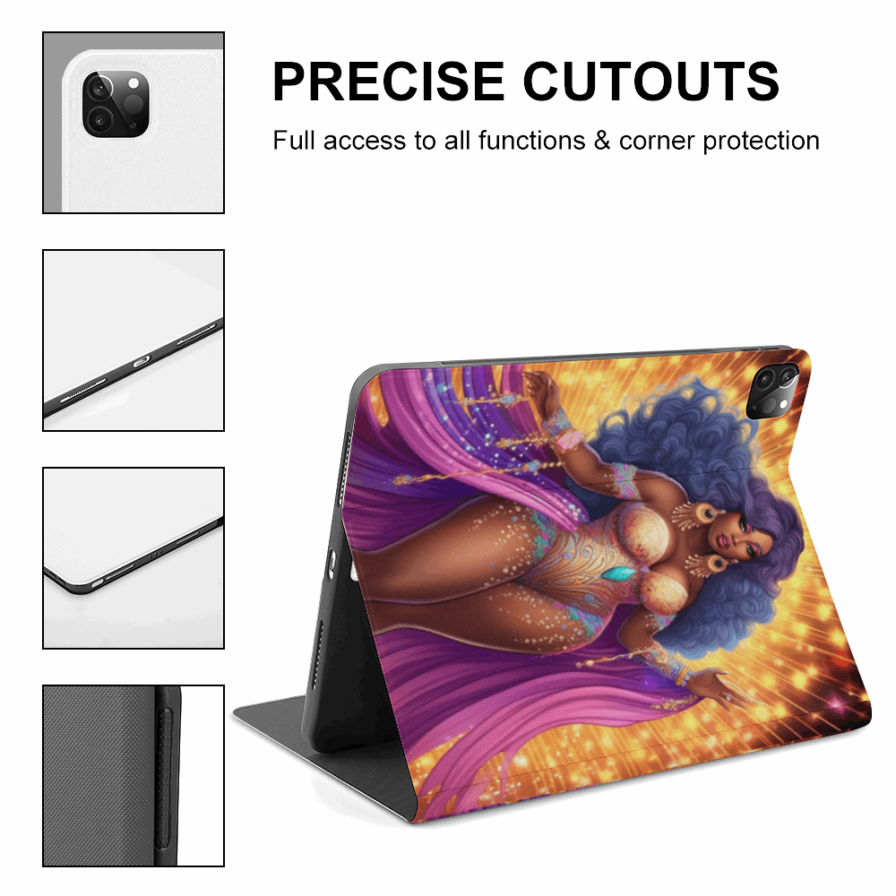 African American Women IPad Case with Apple Pencil Holder for iPad 2020 iPad Pro 2020/2021 and iPad 2020 Air4