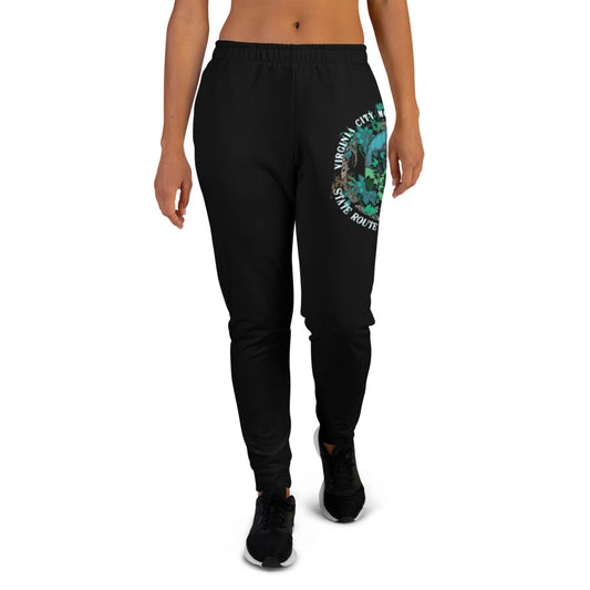 Green Flower Skull - Women's Joggers