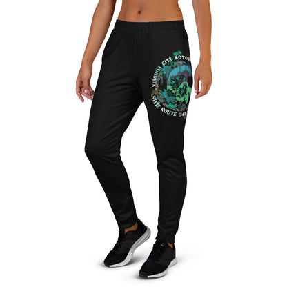 Green Flower Skull - Women's Joggers