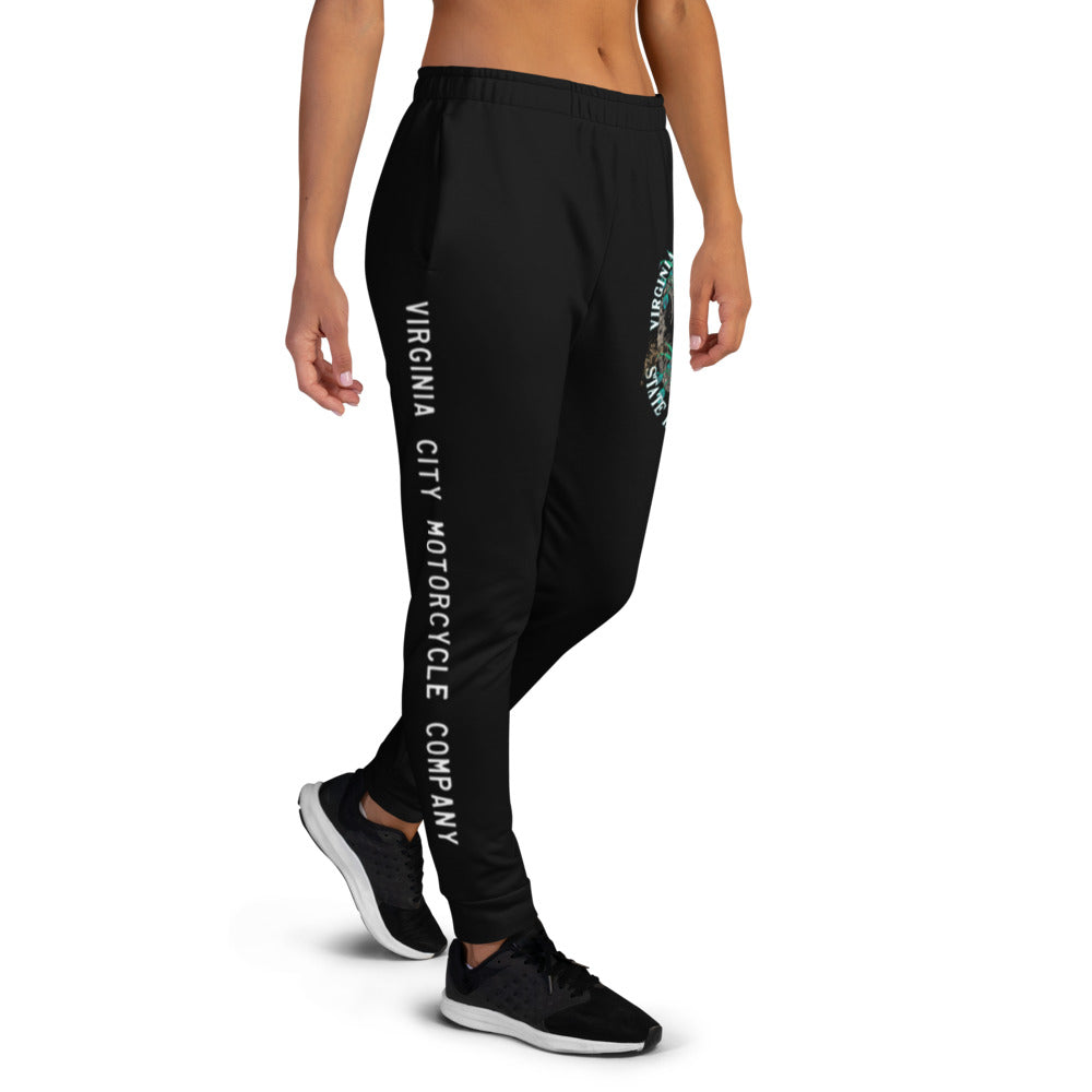 Green Flower Skull - Women's Joggers