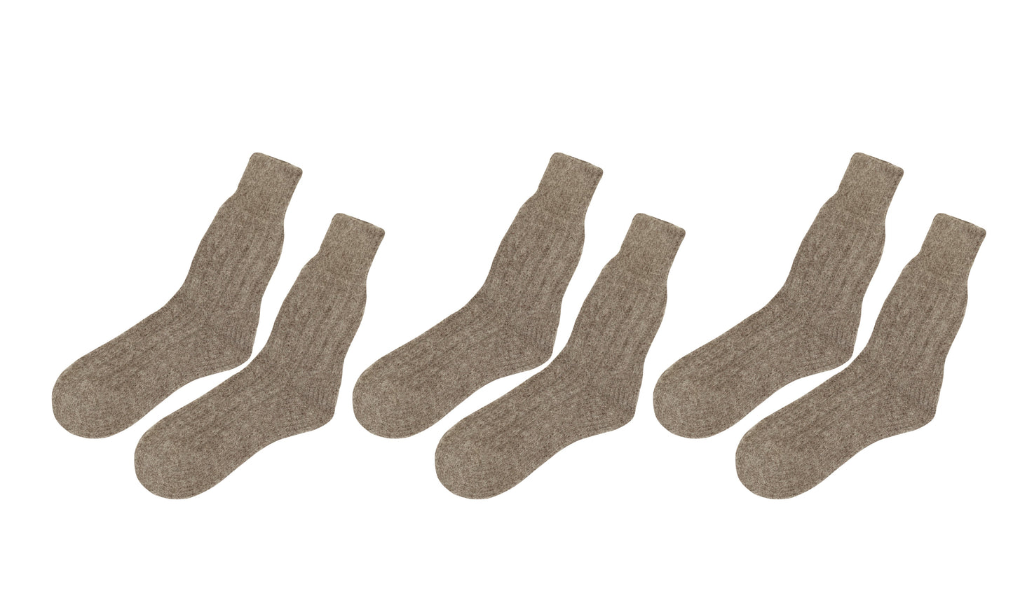 tittimitti® Alpaca-Wool Blend Men's Socks. 3 Pairs. Made in Italy.