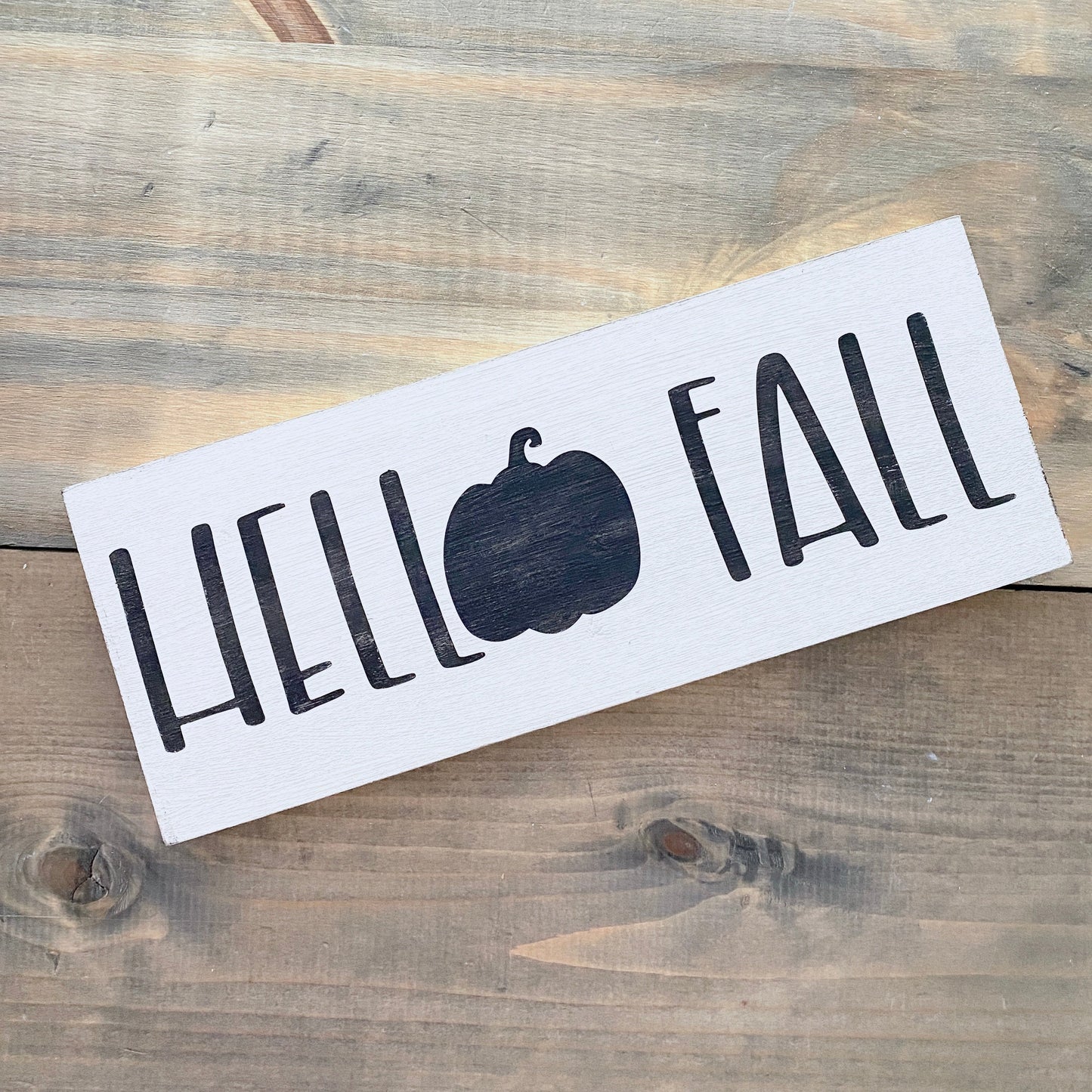 Hello Fall Pumpkin Sign