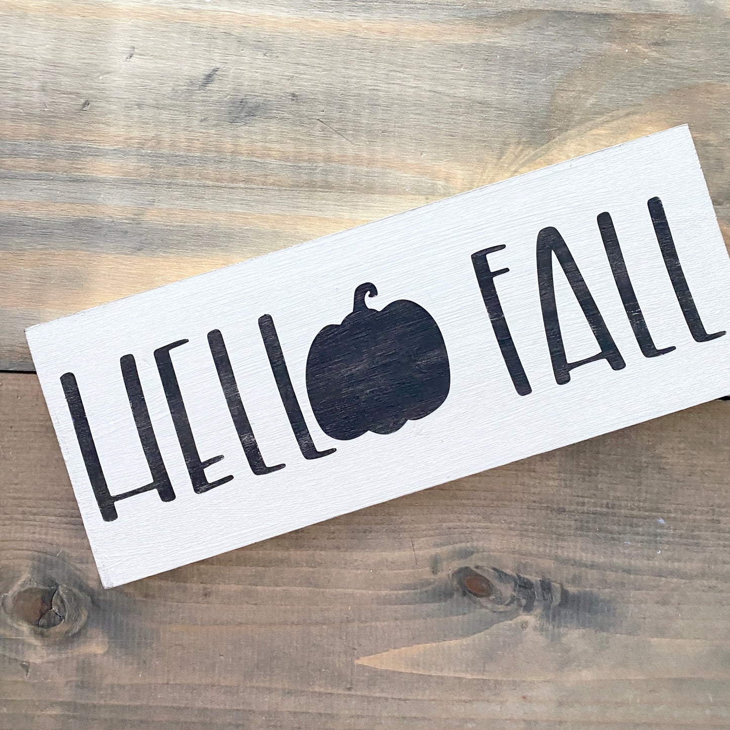 Hello Fall Pumpkin Sign