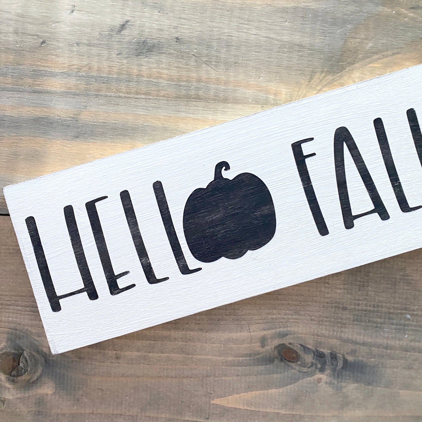 Hello Fall Pumpkin Sign