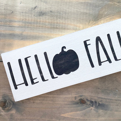 Hello Fall Pumpkin Sign